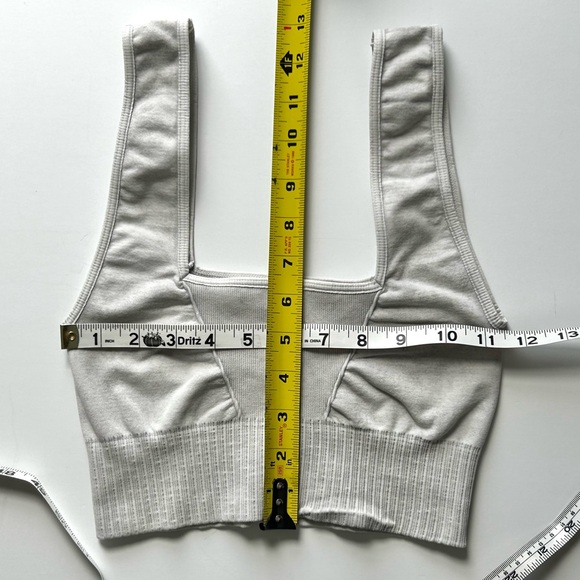🍂NWOT Free People Movement Square Neck Bra. Gray. Size: XS/S - Picture 4 of 6